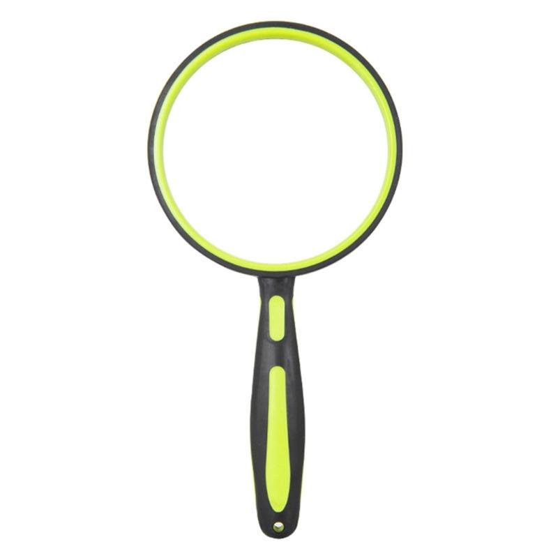Optical Glass Magnifying Tool with Ergonomic Rubber Handle 5-10X Handheld Magnifier for Enhances Comfort and Usability