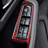For Porsche Macan 2014- Carbon Fiber Window Lift Control Panel Modified Strip Car Interior Decoration Accessories Sticker