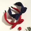 Furling Girl Pack of 1PC Solid Rabbit Ears Bow Knotted Press Hair Wide Hair Hoop for Women Girls Headwear Hair Accessories