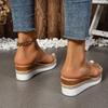 Scarpe da Donna alla Moda 2025 Sandali da Esterno Open Toe Pantofole da Donna Zeppe Piattaforma Pantofole Casual da Donna Sandali con Fiocco Taglie Forti