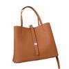 Borsa a spalla da donna in pelle bovina di grande capacità, borsa tote semplice alla moda da donna, pratica borsa da pendolare multi-scomparto