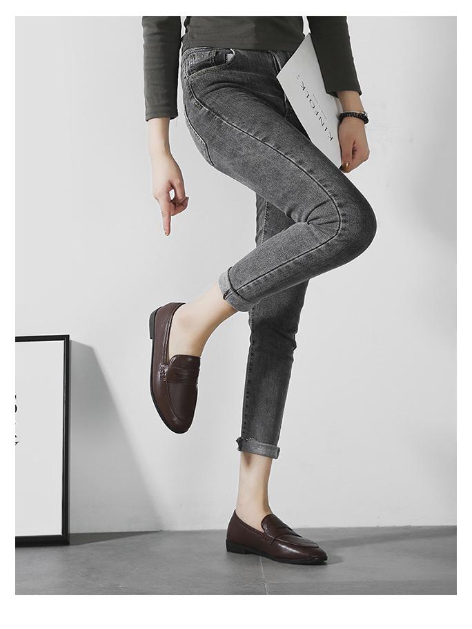 2025 Spring Women's British Style Retro Leather Flats - Plus Size Available