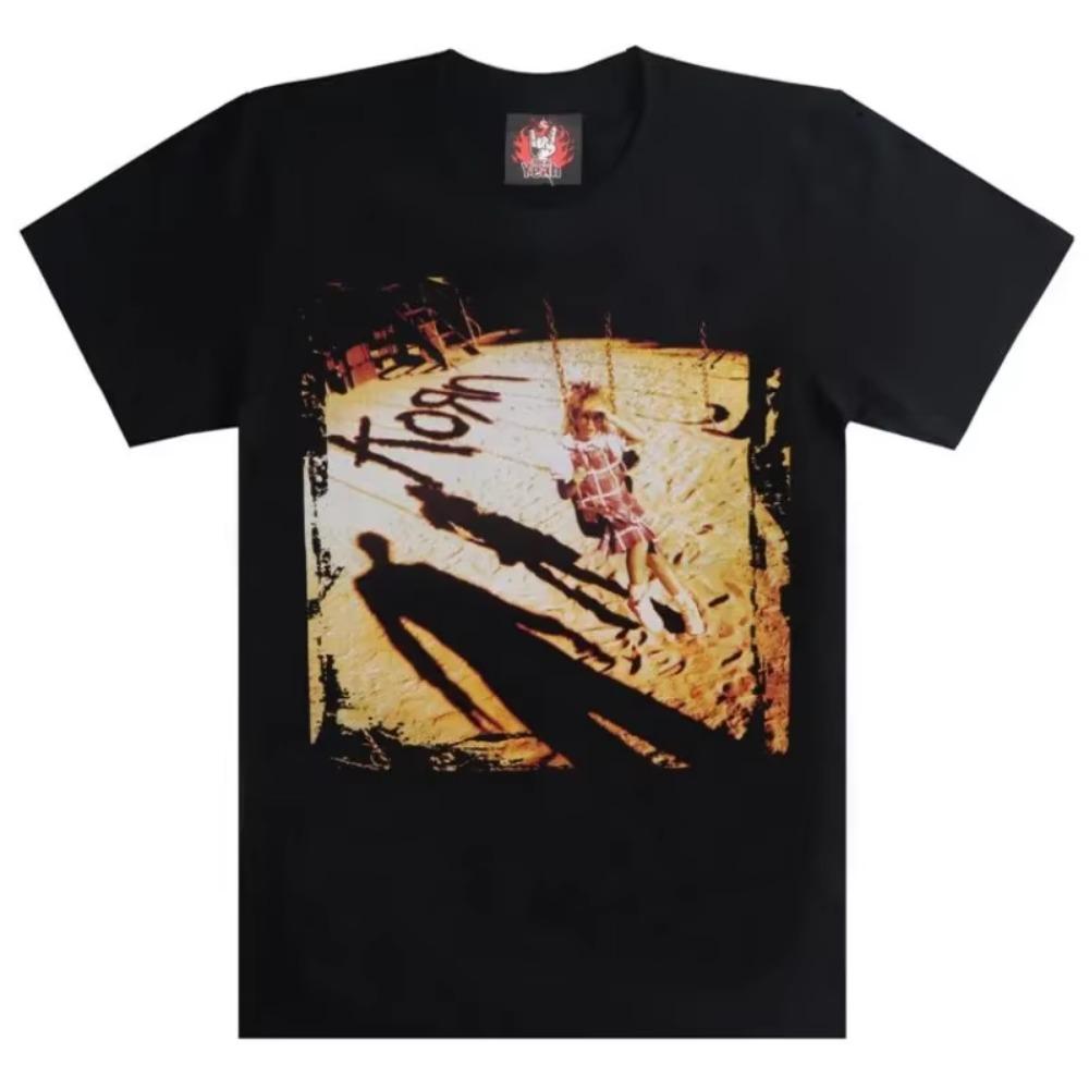 Korn Band Korn Summer Rock Metal Gangsta Rap Street Culture Casual T-shirt Men Women Retro fashion vintage t shirt