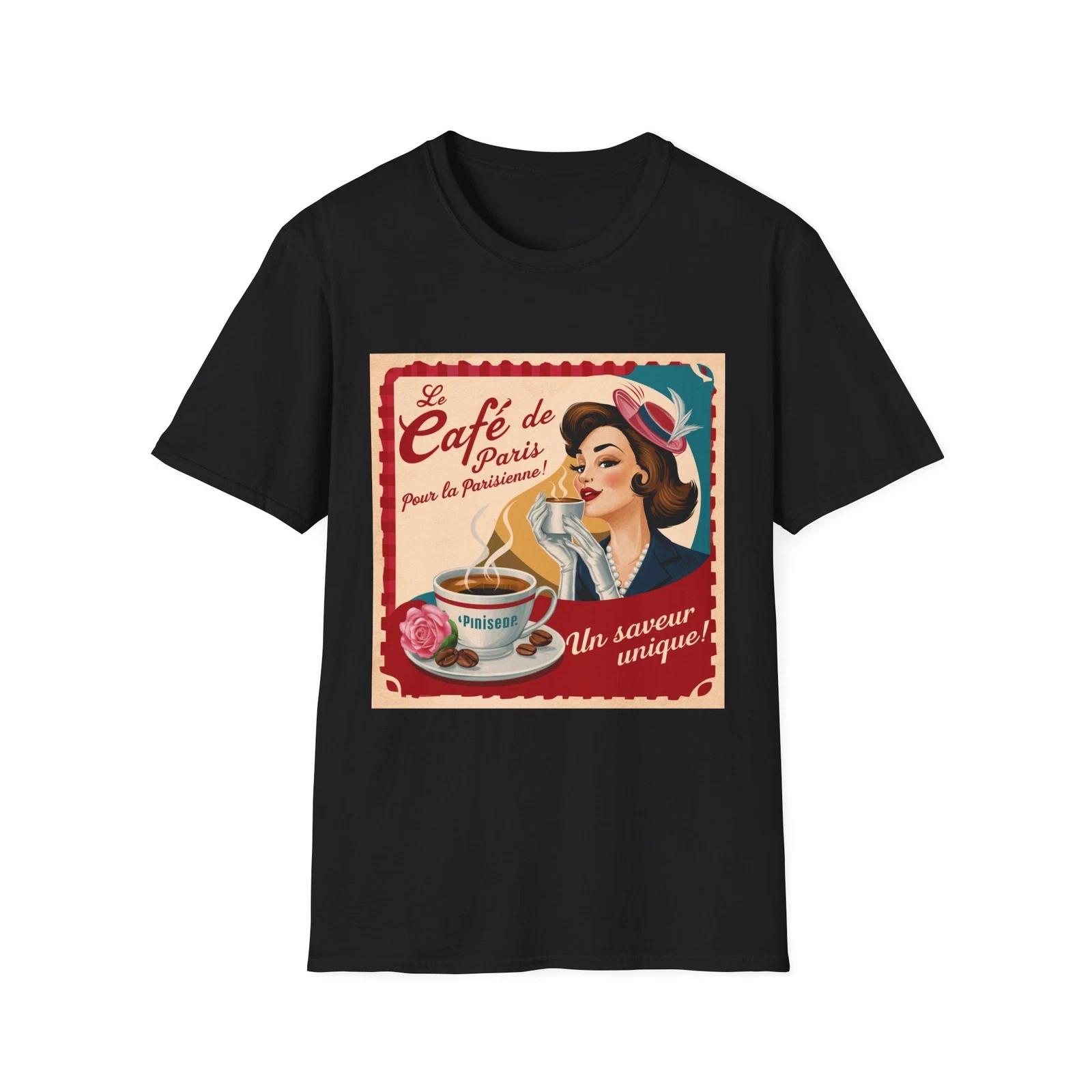 

Vintage Café Paris T-Shirt, Coffee Lovers Tee, Retro Graphic Tee, Gift for M