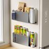 Nail-Free Refrigerator Storage Rack with Paper Towel and Wrap Holder