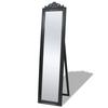 vidaXL Freestanding Mirror In Baroque Style 160x40 Cm Black