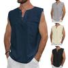 Erkekler Yaz Tankı Üstleri V Yaka Dantel-up Kolsuz Düz Renk Gömlek Tops Gevşek Yama Cep Tees Gömlek streetwear