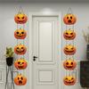 Scared Emoticon Pattern Halloween Pumpkin Door Hanging Sign Halloween Hanging Banner  Haunted House