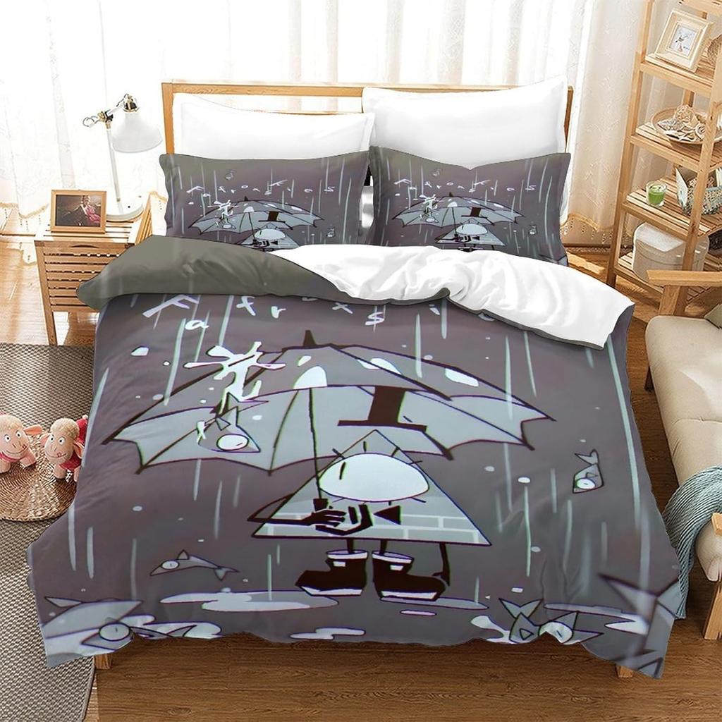 Copripiumino Bill Cipher 3D Squisito Cartone Animato Gravity Falls Stampa Digitale Set Biancheria da Letto Piumone Letto Giovani Decorazione Casa Bambini Ragazzi
