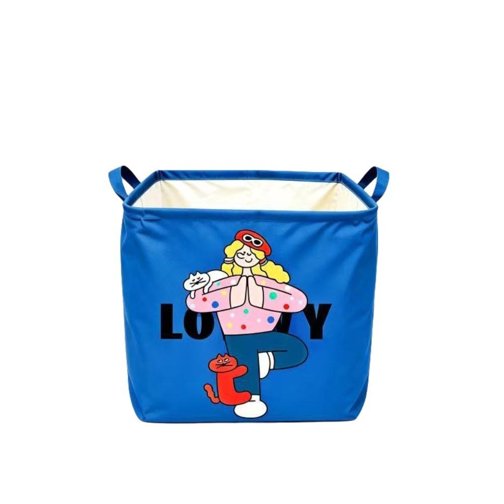 Waterproof Foldable Storage Basket Cartoon Print Car Trunk Organizer New Laundry Hamper Home