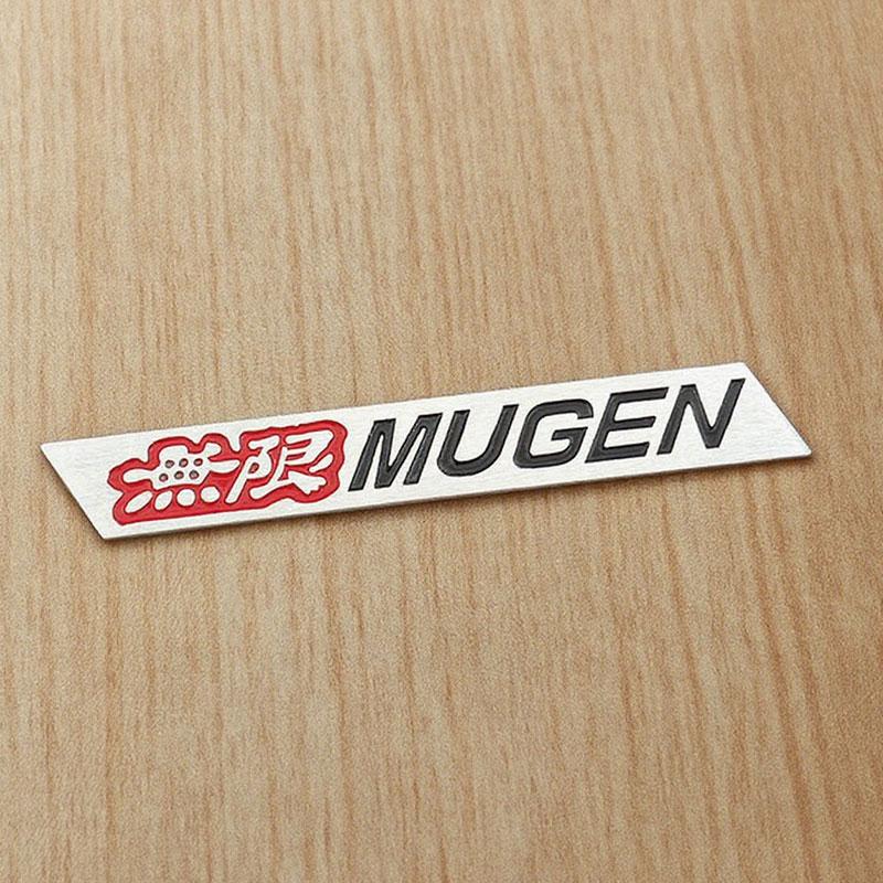 3D Metal Letters Mugen Emblem Car Front Grille Logo Rear Trunk Sticker Fender Side Badge for Auto Exterior Accessories