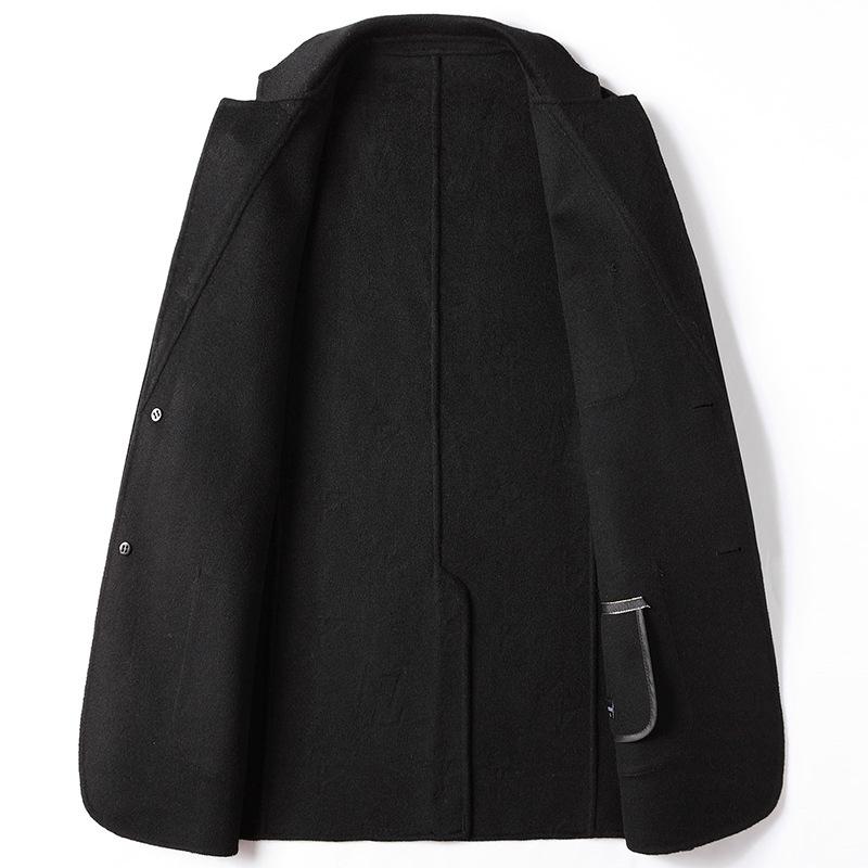 Herren Freizeitanzug Herbst und Winter Rein Handgefertigt Doppelseitig Einreihig Jugend Uni Business Wollanzug Jacke