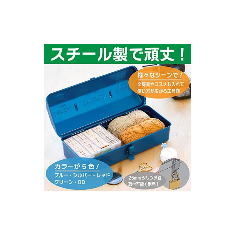 TRUSCO (TRUSCO Nakayama) Mountain-shaped Tool Box, Blue, 373 X 164 X 124 Mm, Y-350-B