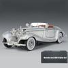 1/24 Mercedes-Benz 500K Classic Vintage Car Toy for Children Diecast Alloy Miniature Model Sound Light Collection Gift for Boys