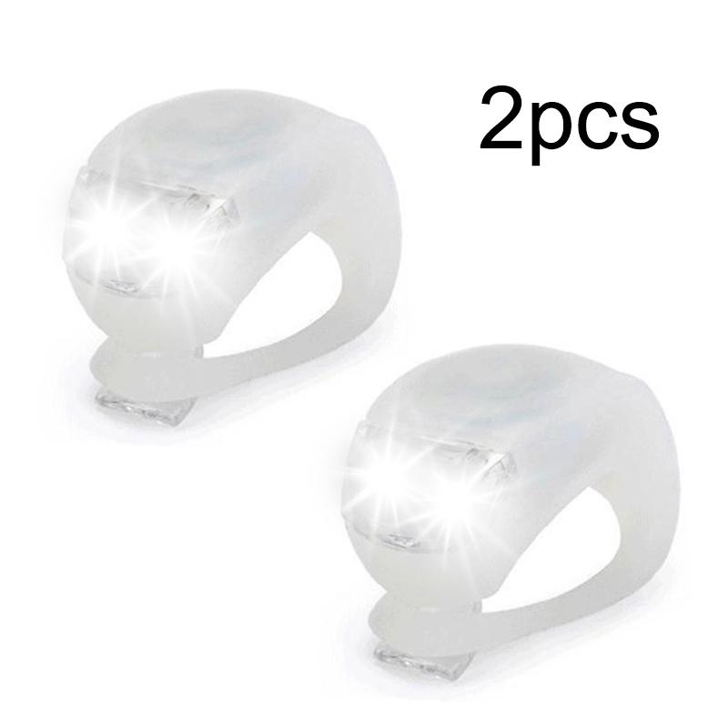 2PCS Silicone Bicycle Lights Waterproof Mini Bicycle Front Light Bike Rear Light Night Safety Warning Lamp Cycling Taillight   100 Lumen&  1000 Mah