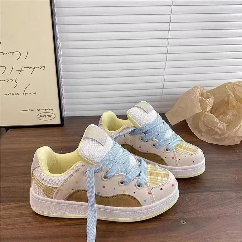 Sweetheart Powder Student Original Color Matching Niche Bread Shoes Women's Autumn New Versatile Casual Sports Board Shoes Women