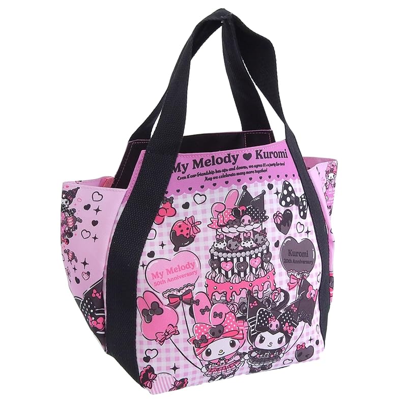 

[Rinle] sanrio bag ladies shoulder bag tote bag handbag boston bag Oshikatsu multi color character Goods souvenir SANRIO (My Melody x Kuromi 3/Pink)