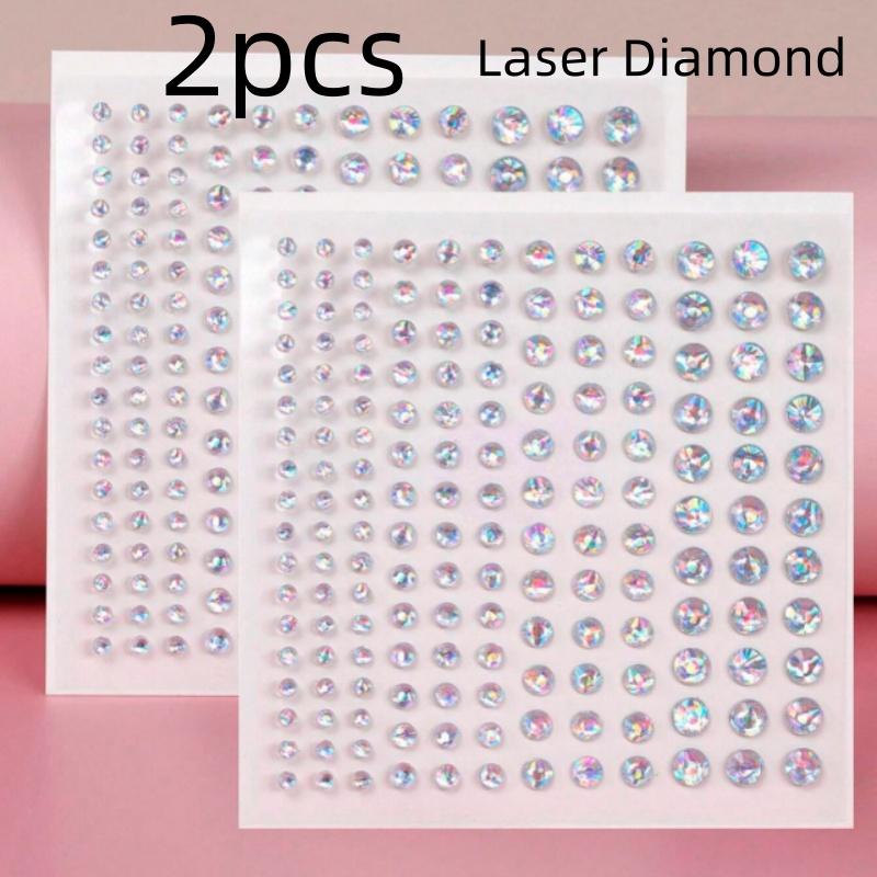 Makeup Diamond Stickers Colorful Sparkling 3D Jewelry Pearls Sticker Eye Face Gem Decor DIY Makeup Decoration for Music Festival