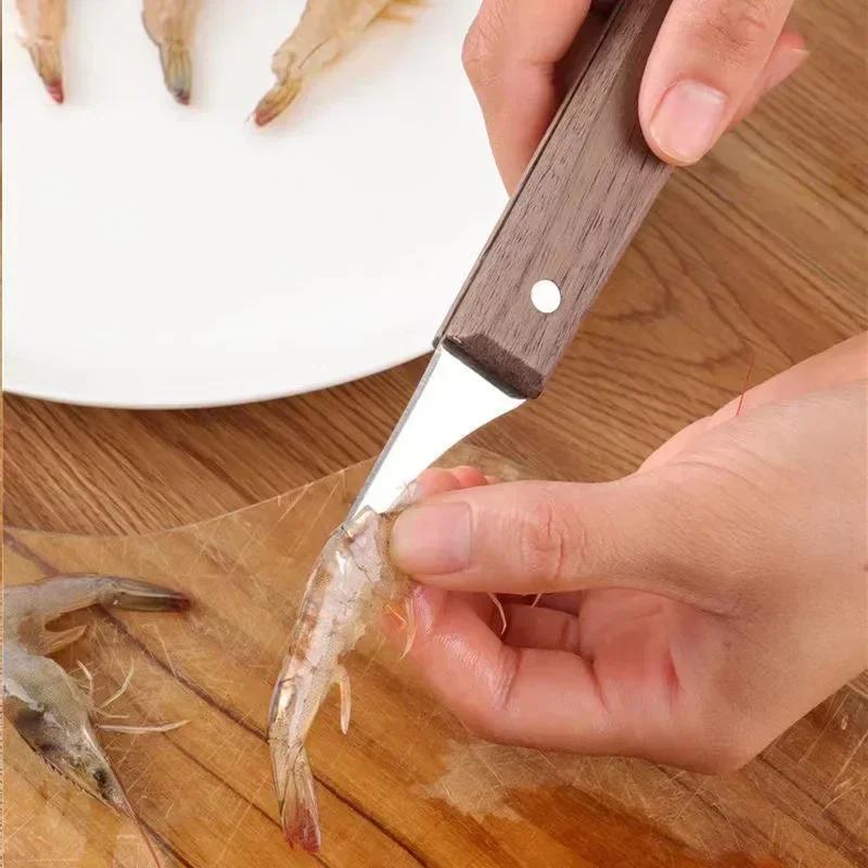 Nerezový otvírák na krevety Kuchyňský nástroj pro praktičtější čištění Elektrický odžilkovač pro restaurace Škrabka na mořské plody Otvírák na krevety