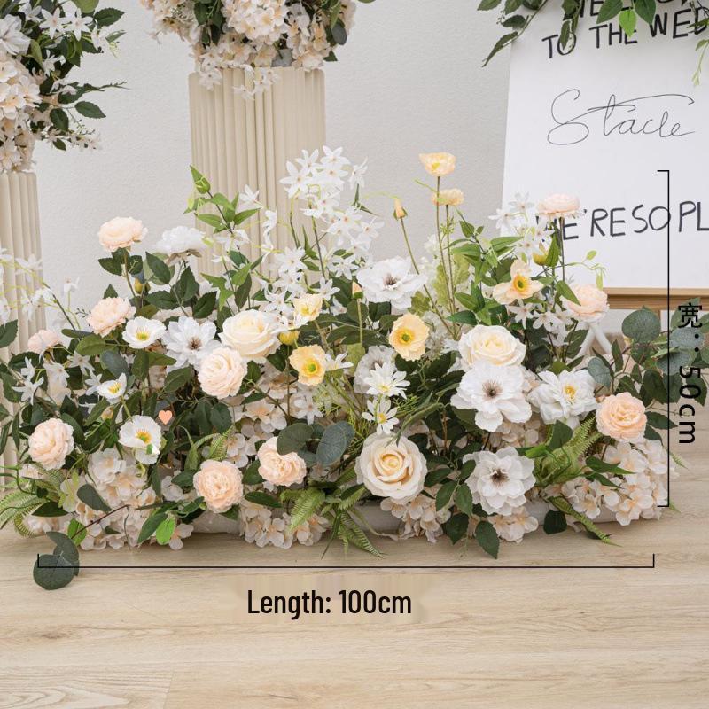 Silk Floral Arrangement for Wedding Aisle or Banquet Decoration