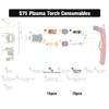 20pcs PR0117 Plasma Electrode PD0114-10 Tips 1.0mm for Trafimet S75 Cuting Torch