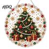 Celebration Party Supplies Christmas Acrylic Tree Hanging Ornament Faux Pearl Art DIY Painting Holiday Suncatcher 20cm Glowing Window Decor for Home