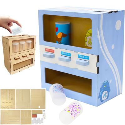 [Tanotsuku] Wooden Vending Machine Piggy Bank Kit for Elementary School Children - Handmade Craft Kit - Orion Mini Cola Ramune - Wooden - For Upper El