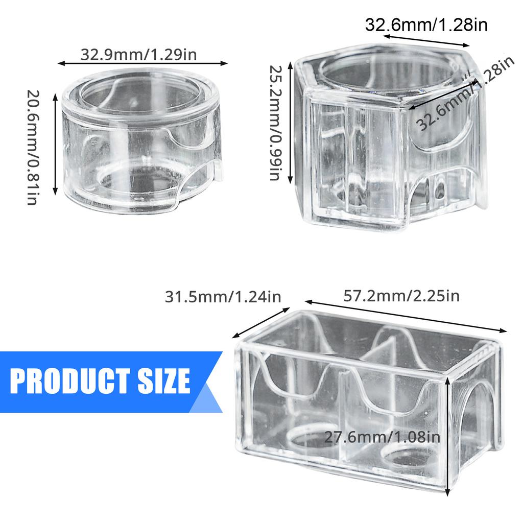 Acrylic Billiard Chalk Powder Box Clear Storage Shell Billiard Chalk Storage Box Chalk Protective Cover Easy To Use
