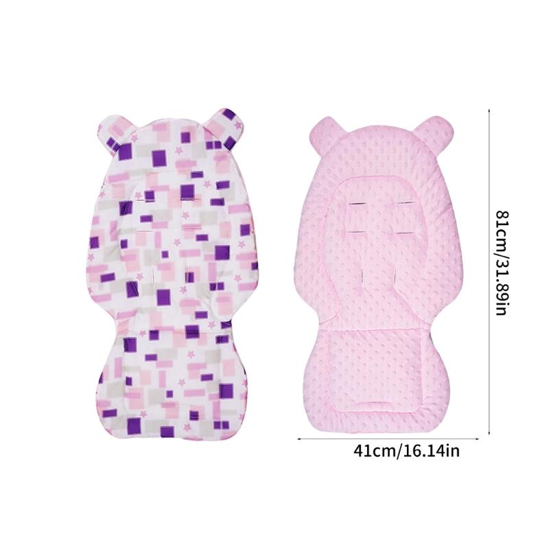 Breathable Double Sided Infant Strollers Cushion Cosy Dotted Backing Reversible Pram Seat Liner for Car Seat Swing