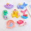 7Pcs New Cute Mini Cartoon Whale, Octopus, Turtle, Seahorse Series Flat Back Ornament Jewelry Bows Accessories