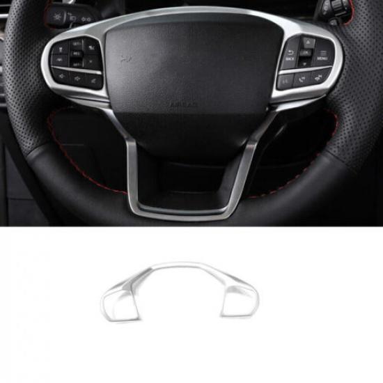 Steering Wheel Switch Button Trim For Ford Explorer - Matte Silver