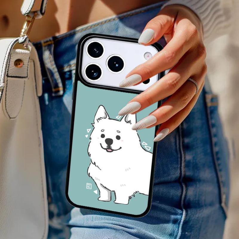 Samojeden Welpen Handyhülle Für iPhone 17 Air 14 15 13 12 Max Hülle Für Apple 16e 11 Pro Max Plus Coque