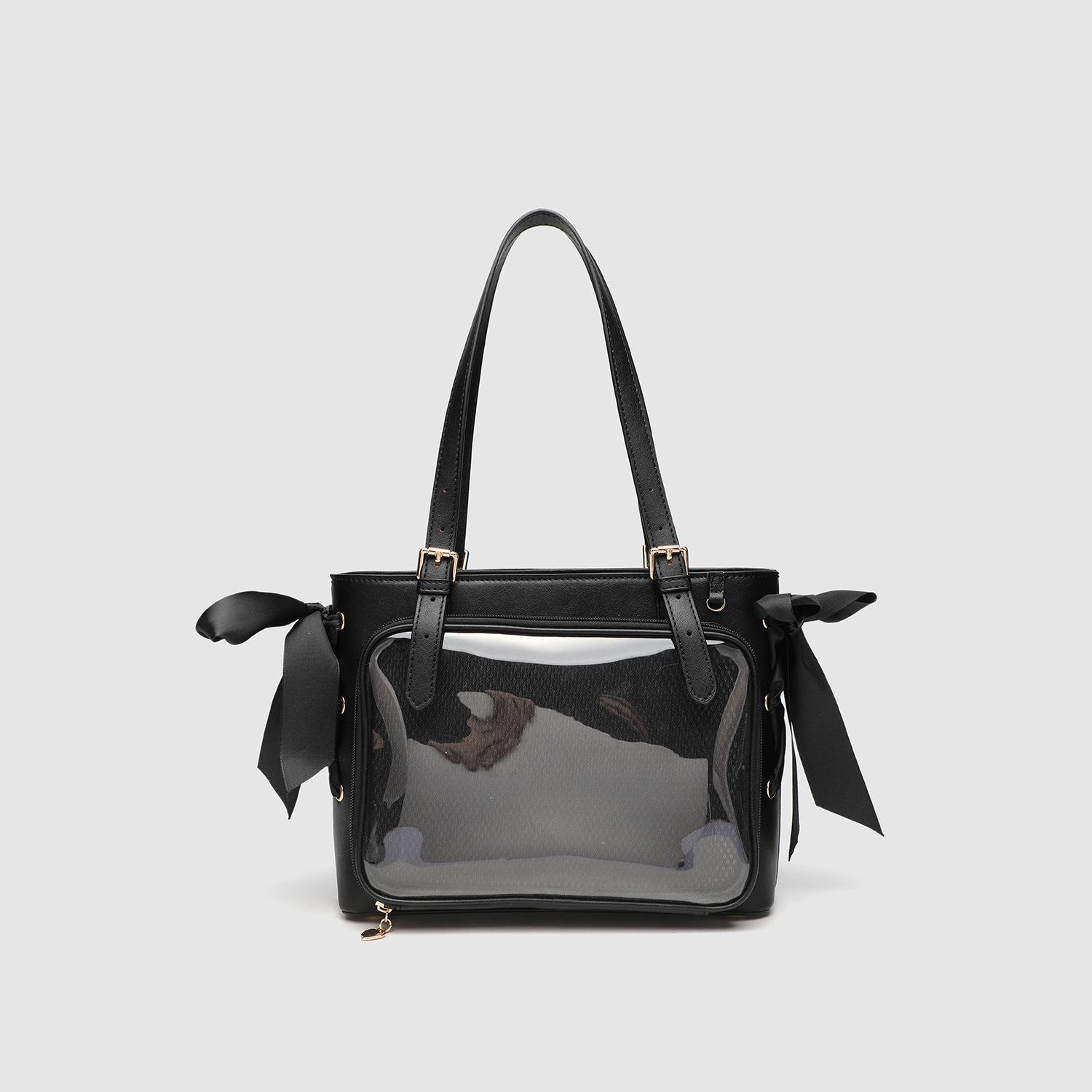 

Large capacity fashion versatile trend simple college style niche design sense shoulder backpack women чёрный