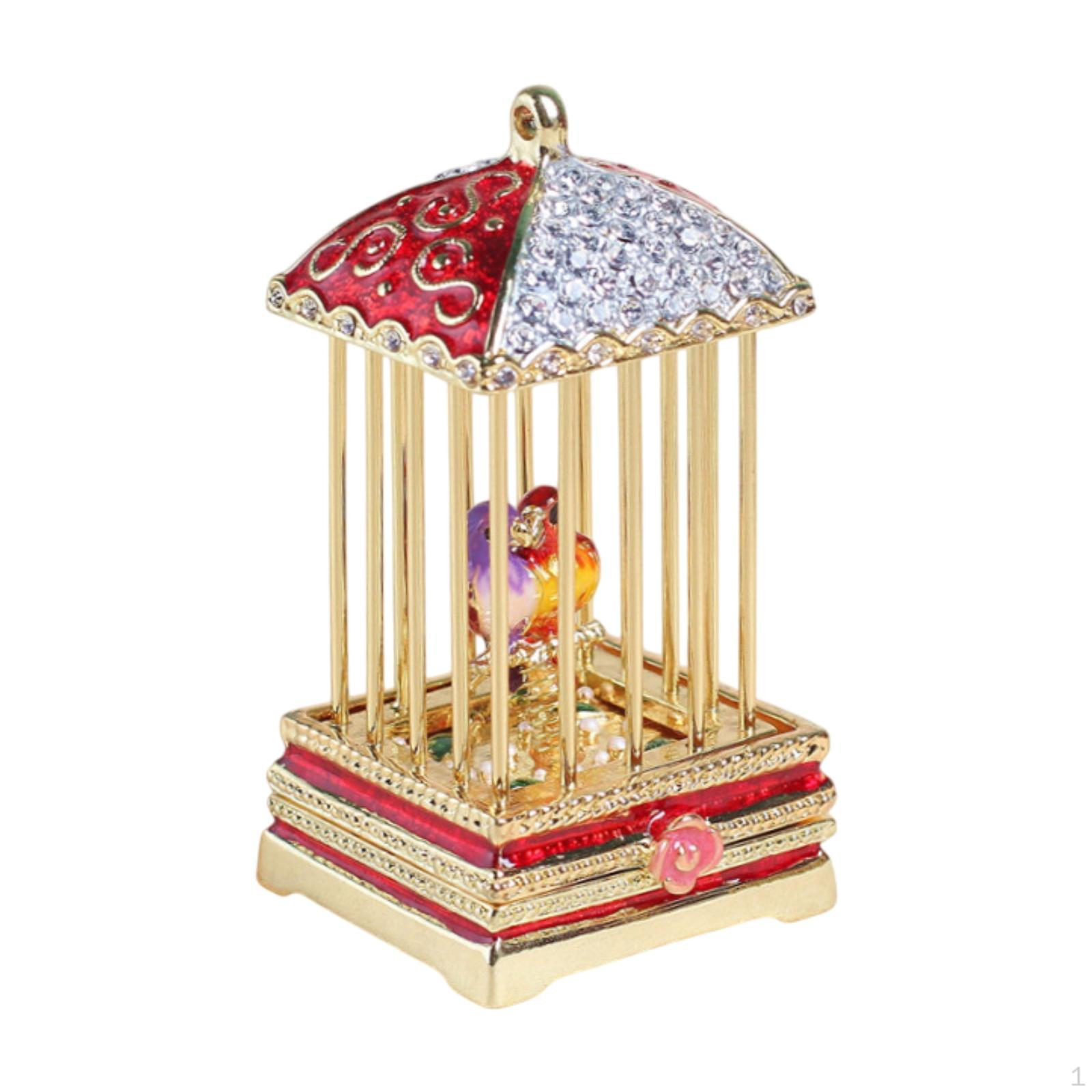 

Фигурка в виде птичьей клетки, футляр для хранения ювелирных изделий, декоративный декор, органайзер для сережек, шкатулка для хранения колец