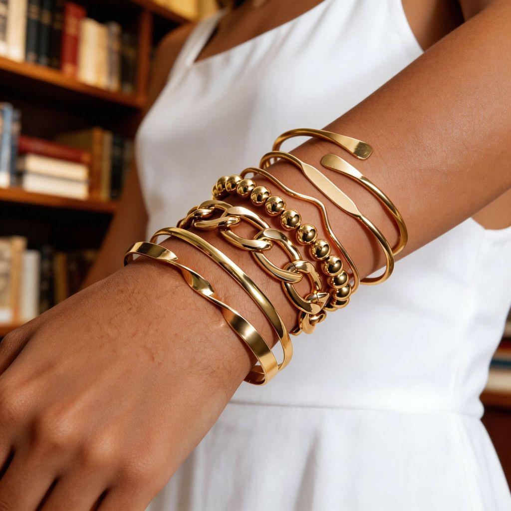 Unisex Metal Chain Bracelets Collection With Electroplated Coating For Casual Wear And Gift Giving