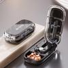 Adjustable Quartering Pill Cutter Storage Box Portable Drug Tablet Medicine Dustproof Divider Organizer Crusher Pill Cutter Set