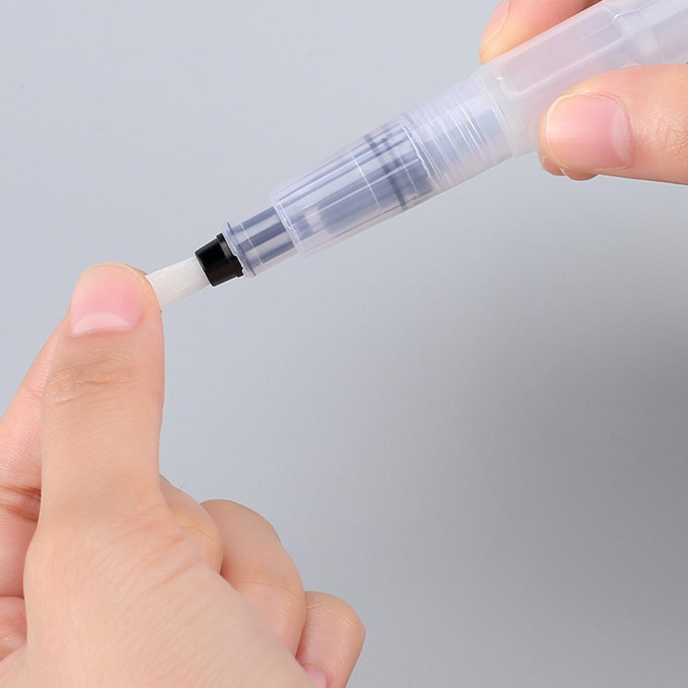 3Pcs Water Storage Pen Transparent Nylon  Watercolor Paint Brush Stationery Art Supplies