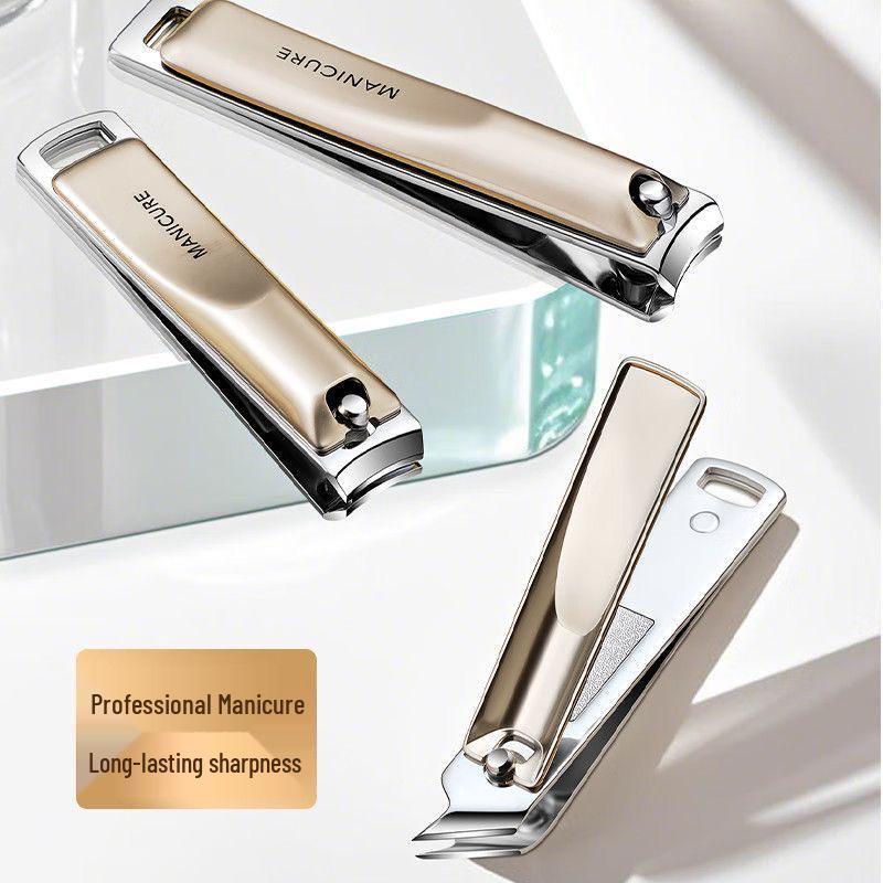 Precision German Nail Clippers Set: Men's & Women's Home Manicure Tools with Angled Nail File