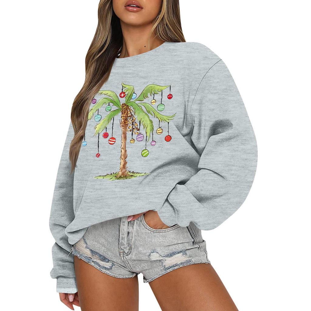 Women  Tops Women's Long Sleeve Sweatshirt Casual Crewneck Loose Fit Pollover Fleece Tops