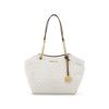 Michael Kors MK Jet Set Chain Monogram Large Logo PVC Tote Bag Women Tote Vanilla-White 35F8GTVE7B-VANILLA