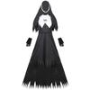 Europäisches & Asiatisches Halloween Zombie Nonnen Kostüm - Cosplay Rollenspiel Outfit für Zombie, Vampir, Dämon oder Geist Themen