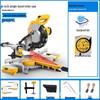 LUXTER 8-inch Sliding Compound Miter Saw with Single Bevel, Aluminum Cutting, Laser Guide, and 45° Woodworking Capability.