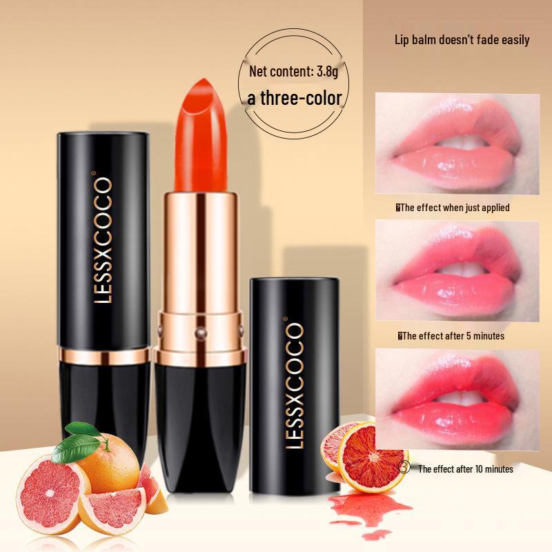 Lessxcoco Beta-Carotene Color-Changing Lip Balm: Hydrating, Nourishing, Anti-Dryness Lipstick.