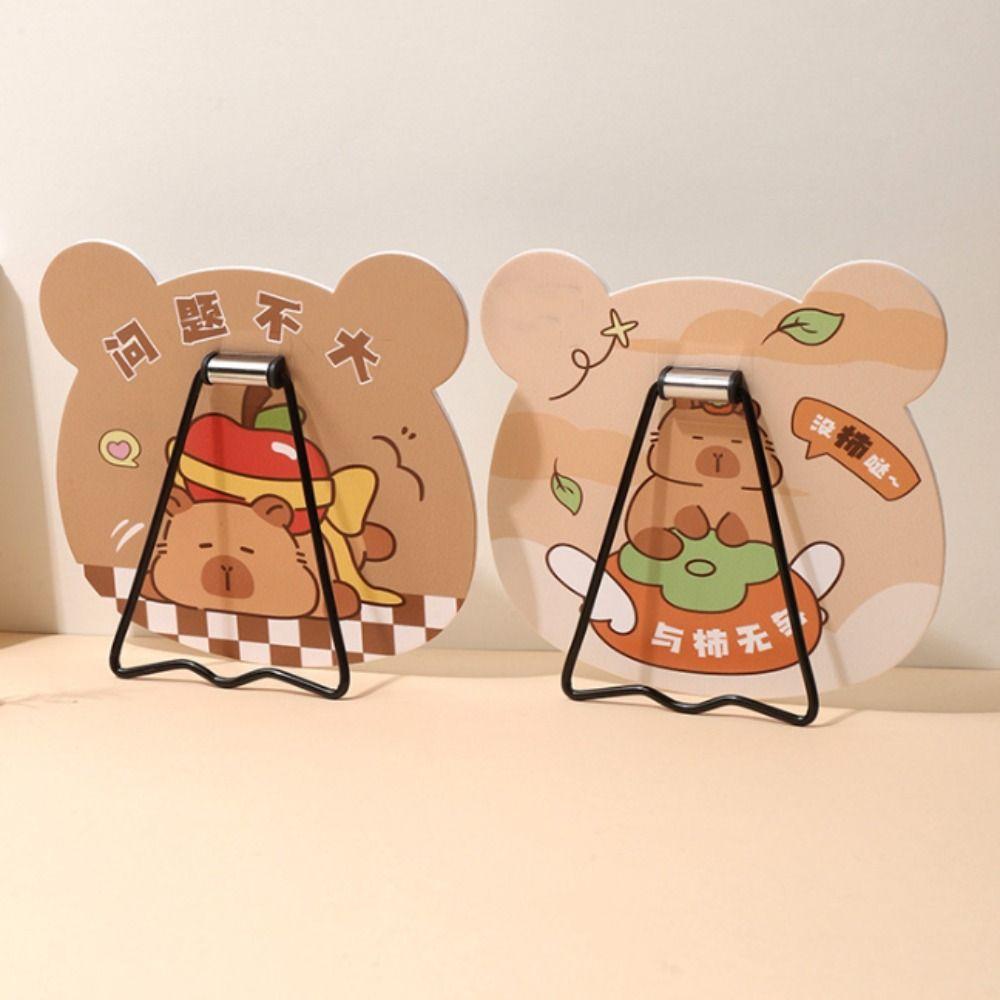 Cartoon Standing Makeup Mirror Adjustable Single-sided Mirror Creative Folding Makeup Mirror  Gift