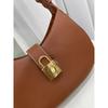 New High-end Light Luxury Cowhide Leather Lock Armpit Dumpling Bag Handbag Shoulder Bag Women's Bag