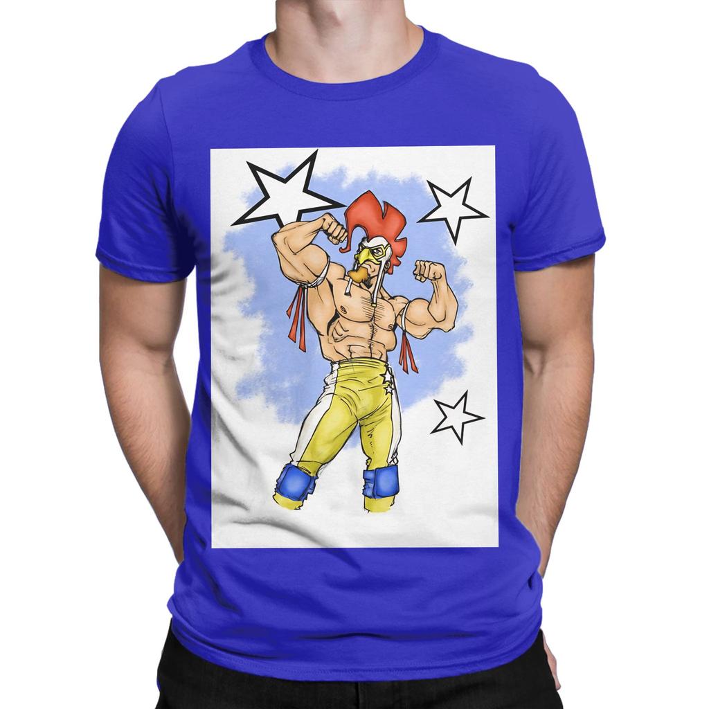 Pollo Luchador Novelty Graphic 100 Cotton Tshirt Luchador Tees Tops For Unisex