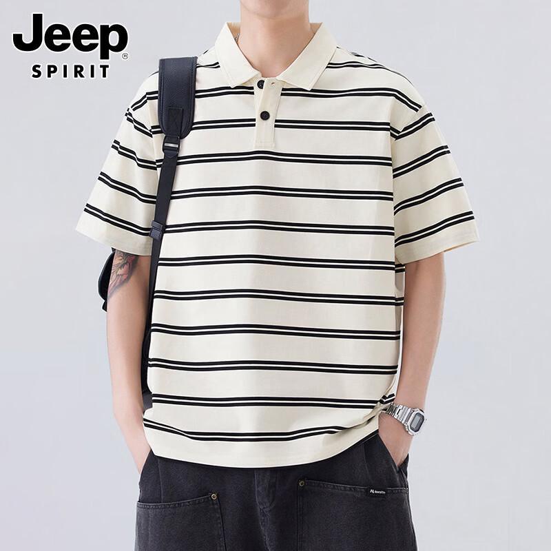 JEEP SPIRIT Men s Striped Short Sleeve Tee XL