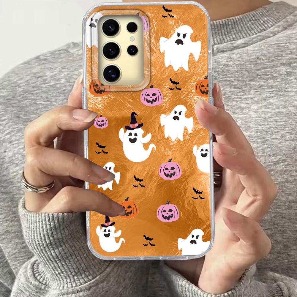 For Samsung Galaxy S25 Edge S24 S23 S22 S21 S20 FE Plus Ultra 5G Halloween Vortex Pattern Bumper Shockproof Anti-Fall Phone Case