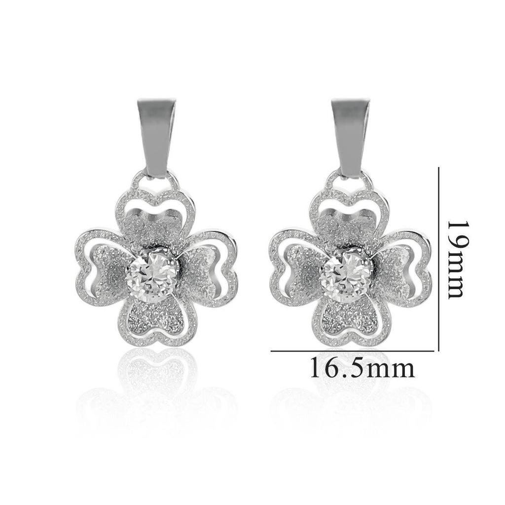 Náhrdelník s mašlí z nerezové oceli pozlacený 18K zlatem - Evropský a americký styl dámský přívěsek