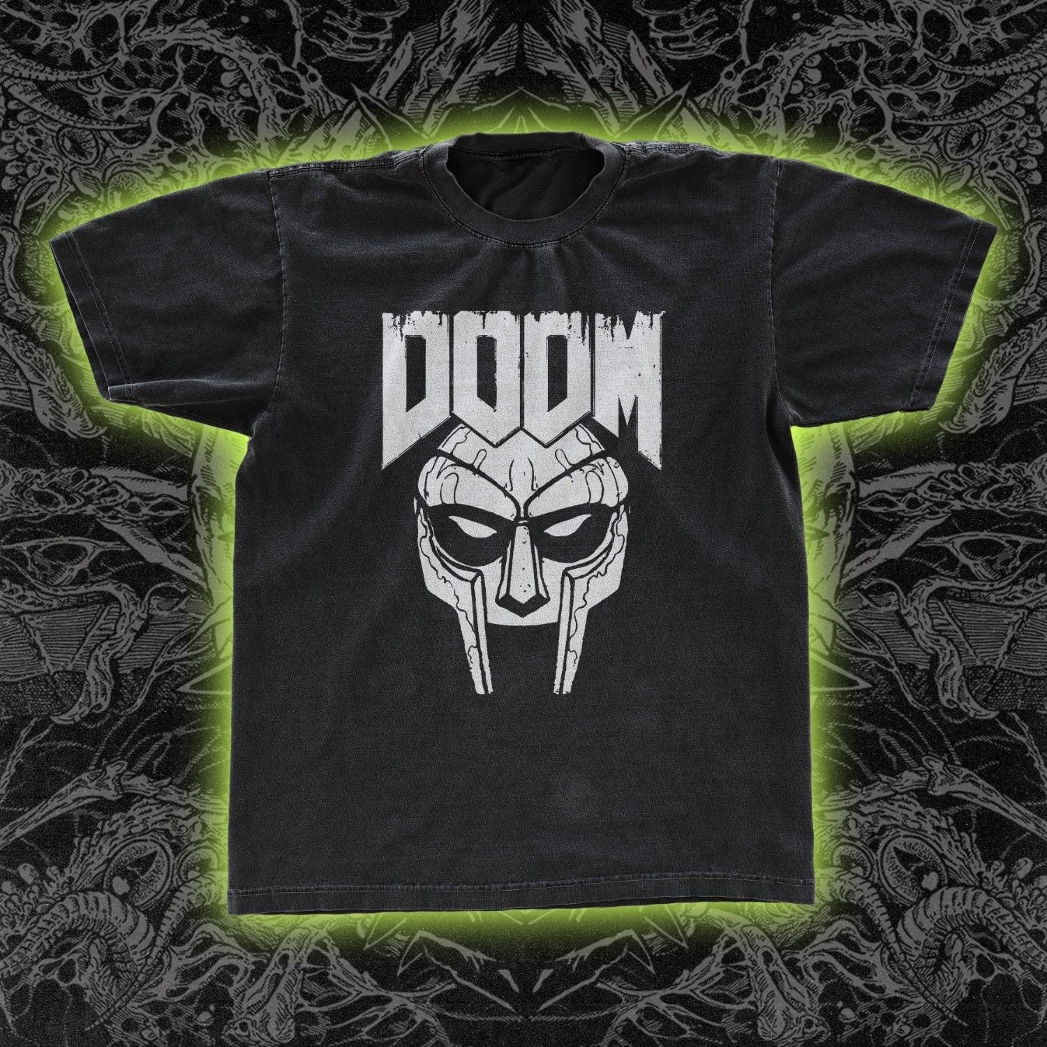 RARE! MF Doom Mask Black Cotton T-Shirt Full size HL907 XL